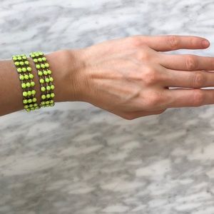 Two neon rhinestone bracelets